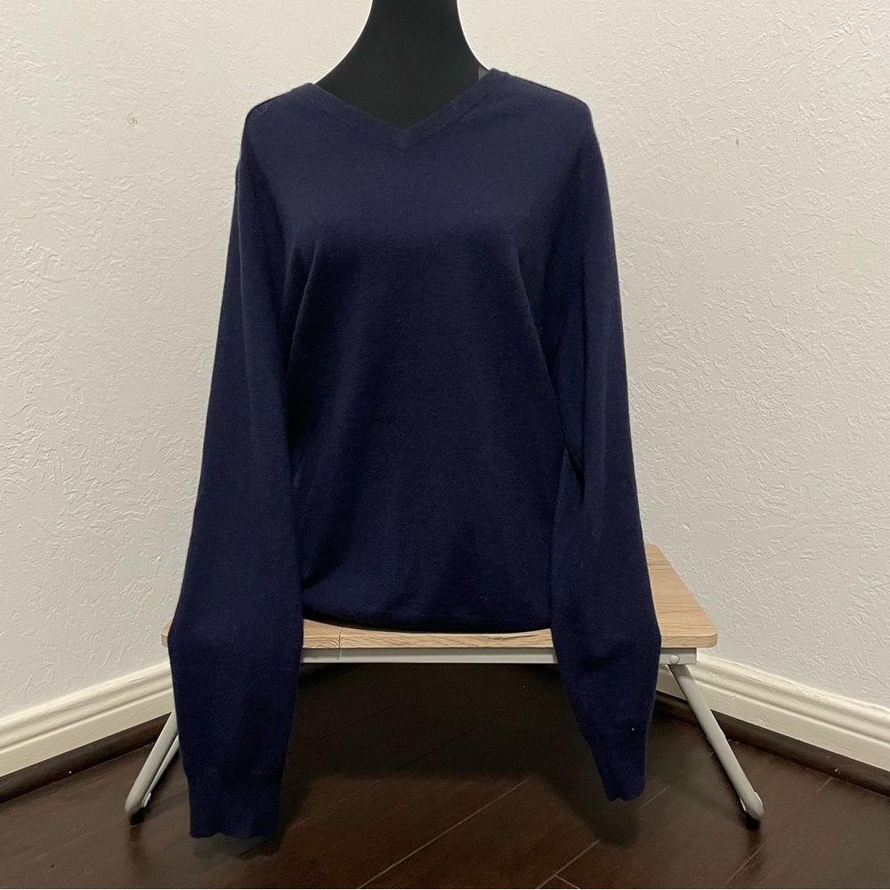 Brooks Brothers Navy Blue Cashmere Sweater